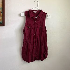 Maurices Button Up Plaid Tank